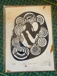 The embrace - on textured paper 